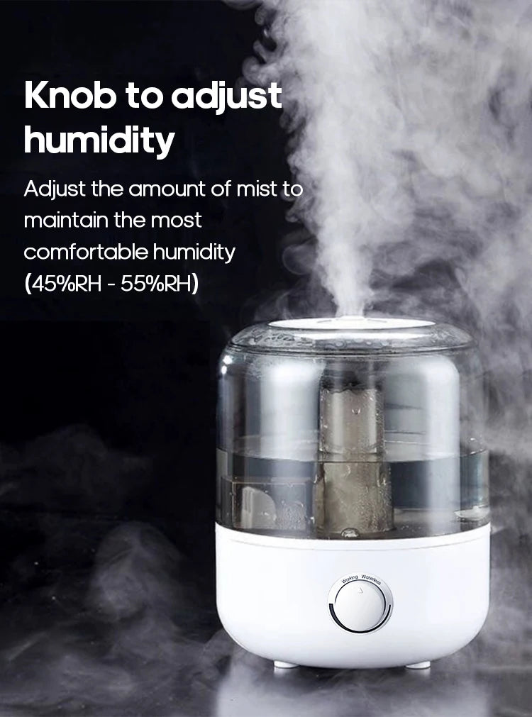 KINSCOTER 3L Humidificador de ar profissional de grande capacidade Humidificador doméstico Difusor de aromas para plantas com temporizador de controlo remoto