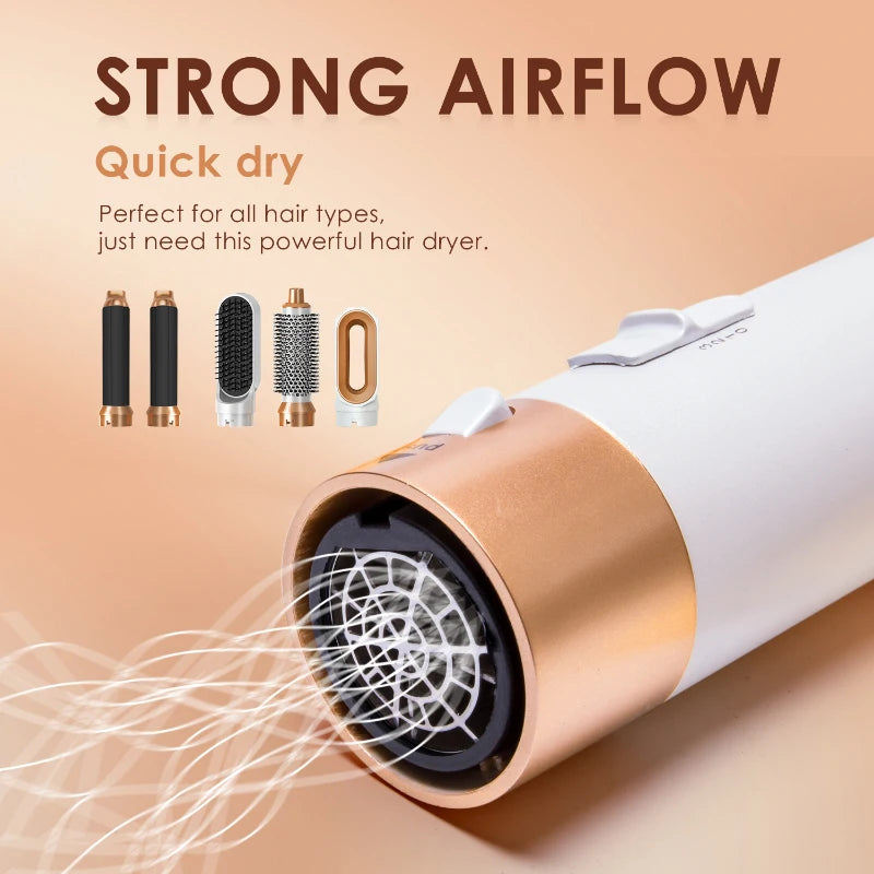 Secador de cabelo 5 em 1 + conjunto de pente quente + modelador de cabelo  + modelador de cabelo profissional para secador Dyson Airwrap