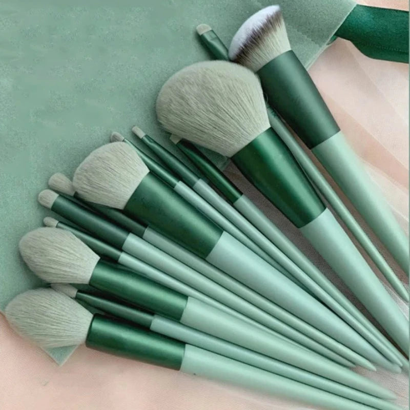 13 pçs pincéis de maquiagem macios e macios conjunto para cosméticos fundação blush pó sombra kabuki mistura pincel de maquiagem ferramenta de beleza