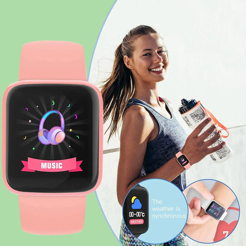 Multifunctional Smart Watch Relógio inteligente multifuncional para homens e mulheres, telefone conectado bluetooth, música, pulseira de esportes fitness, monitor de sono, smartwatch y68, d20